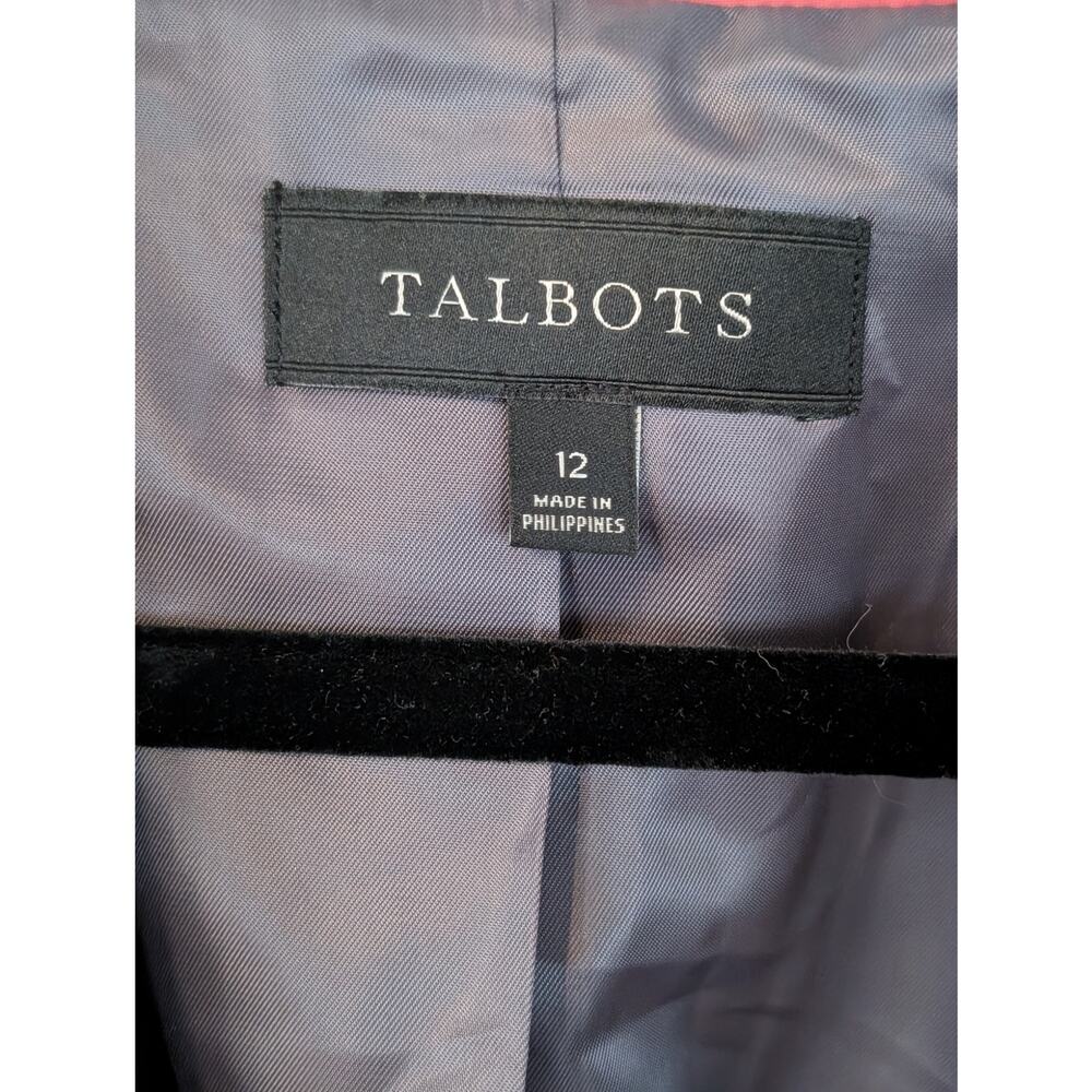 Talbots Tweed Check Double-Breasted Jacket Size 12 - Picture 4 of 7